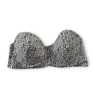 Vintage Ron Jon Surf Shop Leopard Print Strapless Bikini Top